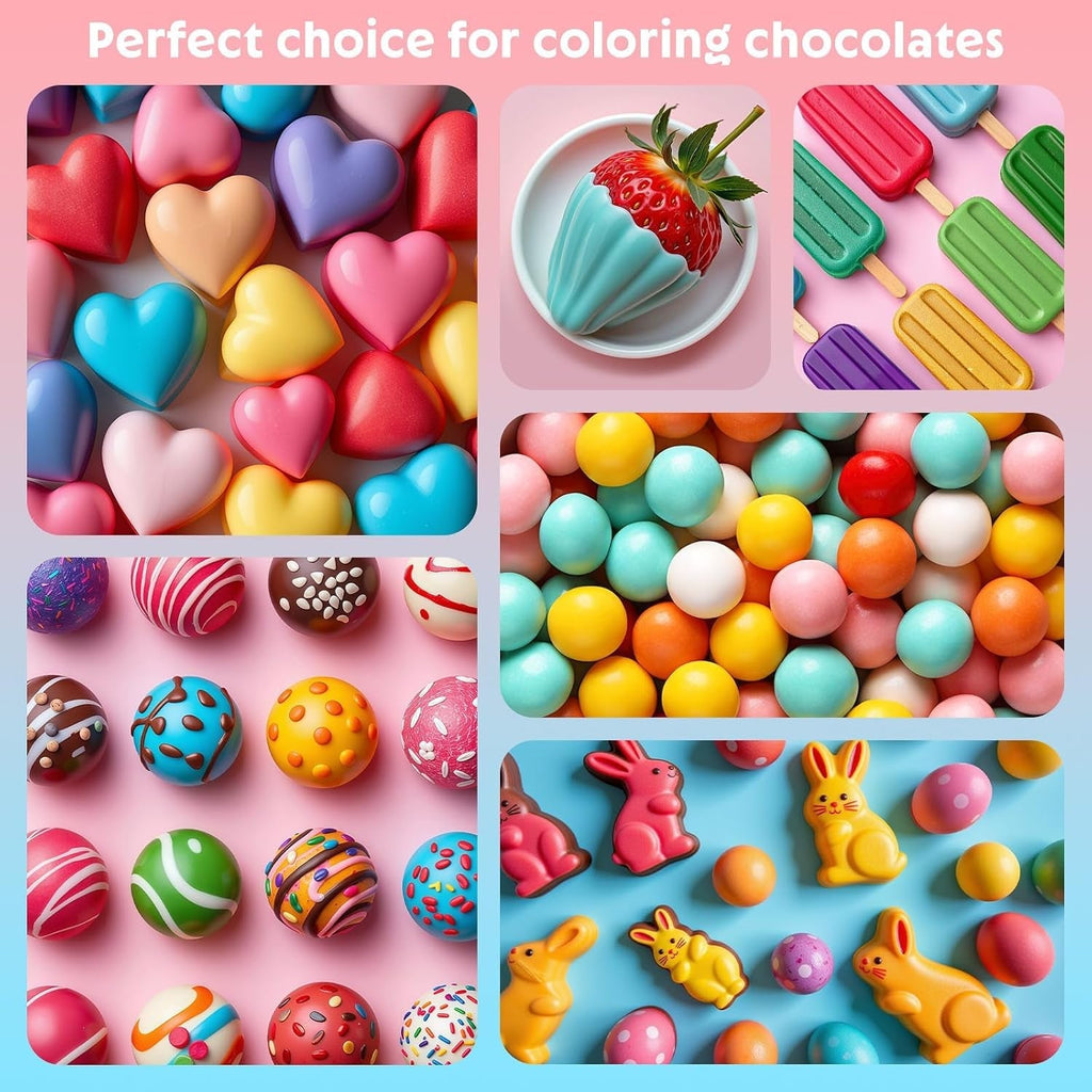 Colorant alimentar liposolubil 7 culori x 12 ml, colorant alimentar foarte concentrat pe bază de ulei pentru ciocolată, colorant alimentar pentru decorarea torturilor, brioșe, copt, glazură, fondant