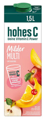 Høj C Mild Multivitamin (1 X 1,5 L), 100 % juice, æble, appelsin, acerola, mango, 7 vitaminer, Ikke tilsat sukker ifølge loven, Mindre syre, Veganske Ikke-alkoholiske drikke Naty Shop