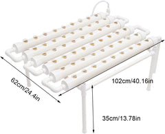 Hydroponische Systeme Grow Set Hydrokultur Plante Grøntsag Hydroponic Pflanzen BewäSserung System Garten Kit Have Tool Pflanze Sites Dyrkning Hydroponics Hydroponisches Anzuchtsystem 54LöCher 6Rohr