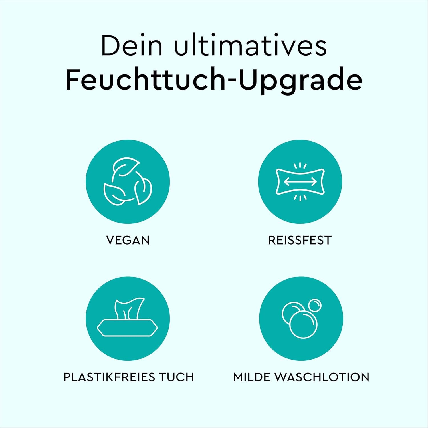 LILLYDOO vådservietter 50 count 100 % plastikfri ekstra stor klud uparfumeret