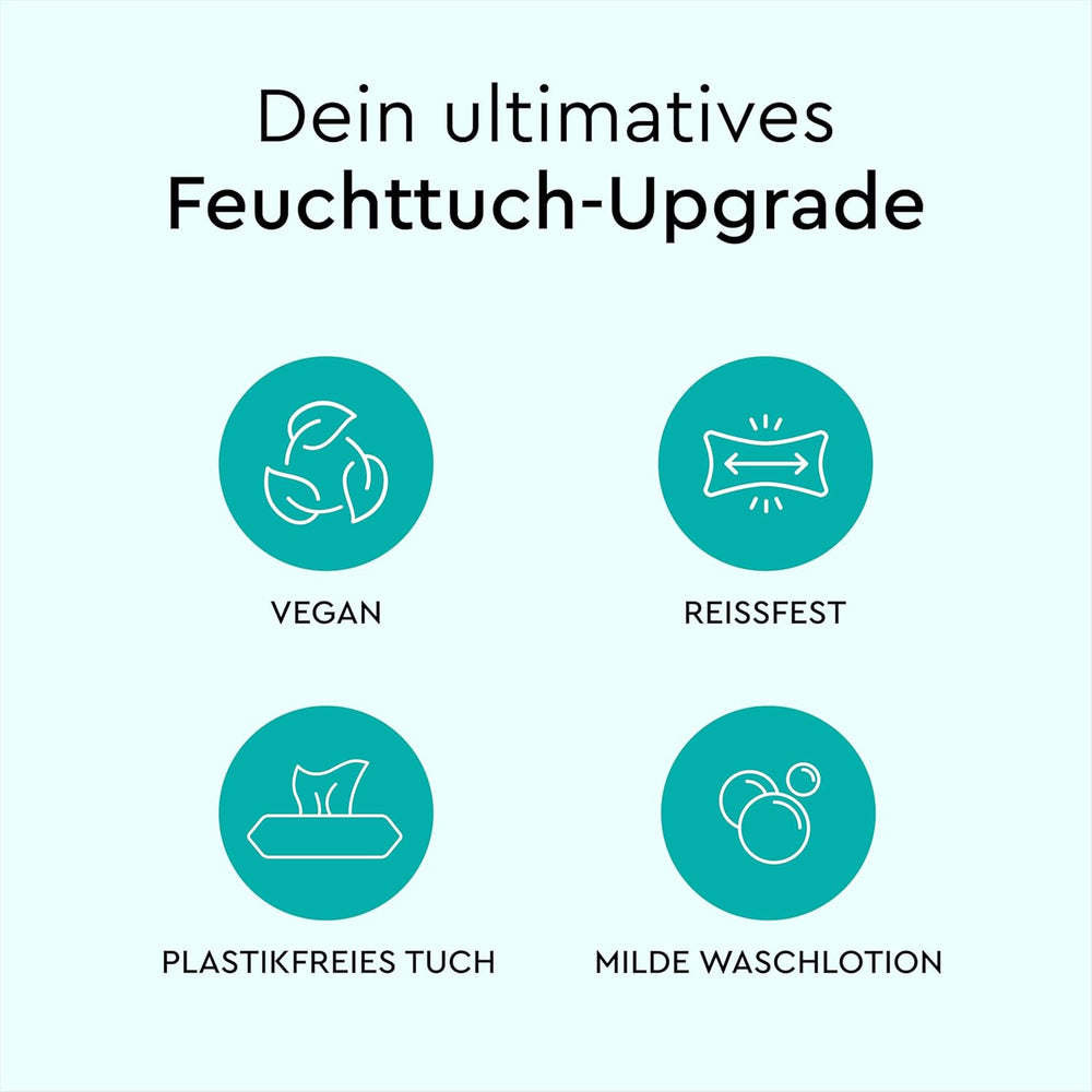 LILLYDOO vådservietter 50 count 100 % plastikfri ekstra stor klud uparfumeret