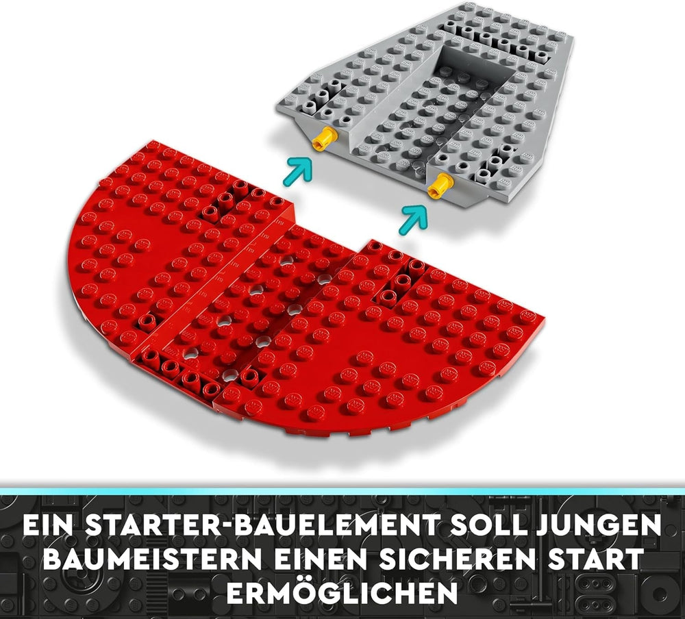 LEGO Star Wars: The Adventures of the Young Jedi Crimson Firehawk, startsæt til børn med bygbart rumskib, speedercykel og 3 figurer, gave til drenge og piger 4 år gamle 75384 byggesæt Besuche den LEGO-Store