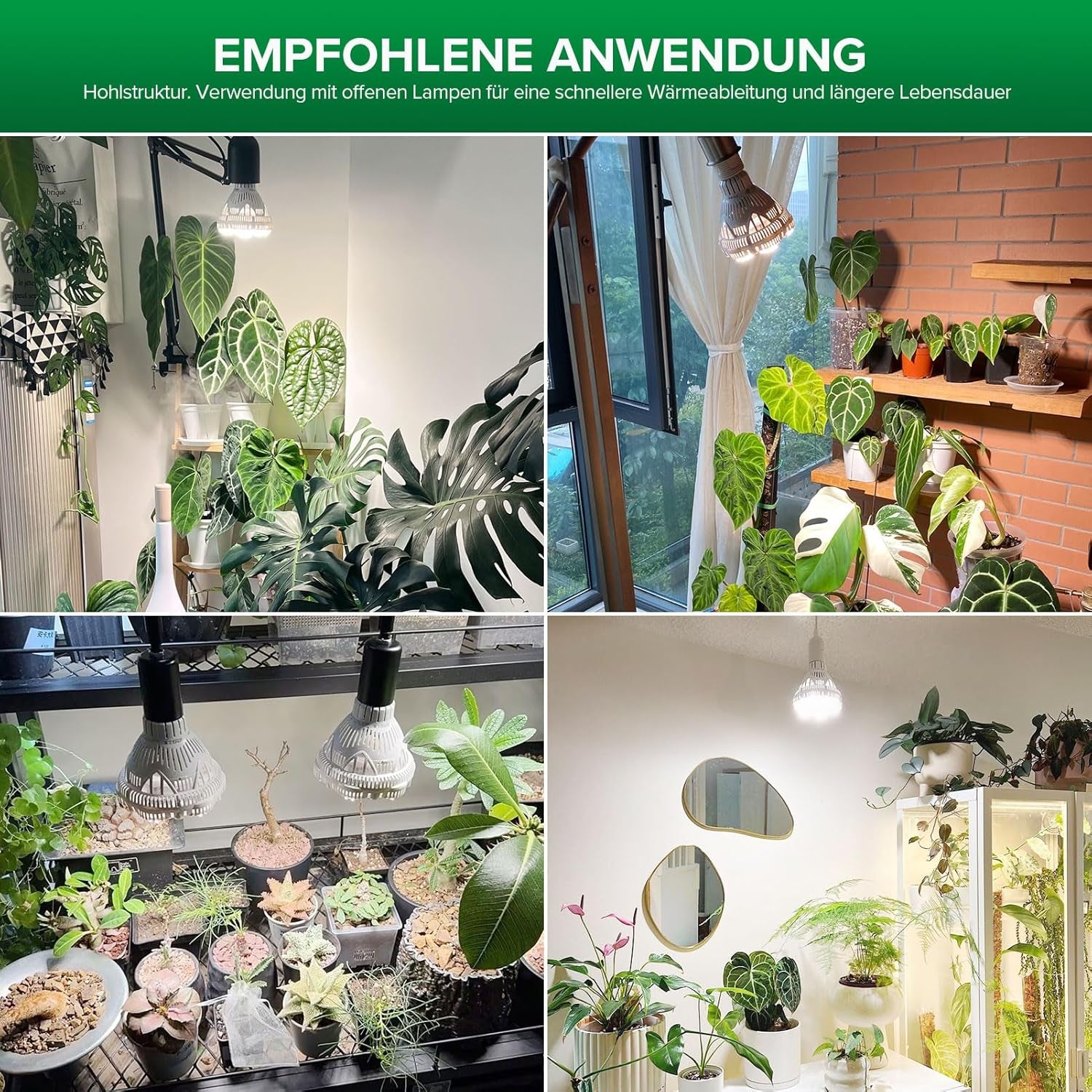 SANSI 36W Full Spectrum E27 indendørs plante LED Grow Light High PPFD Grow Lamps til drivhushave Blomst Grøntsag Hydroponics Størrelse Ø11,5 * 13,3 cm