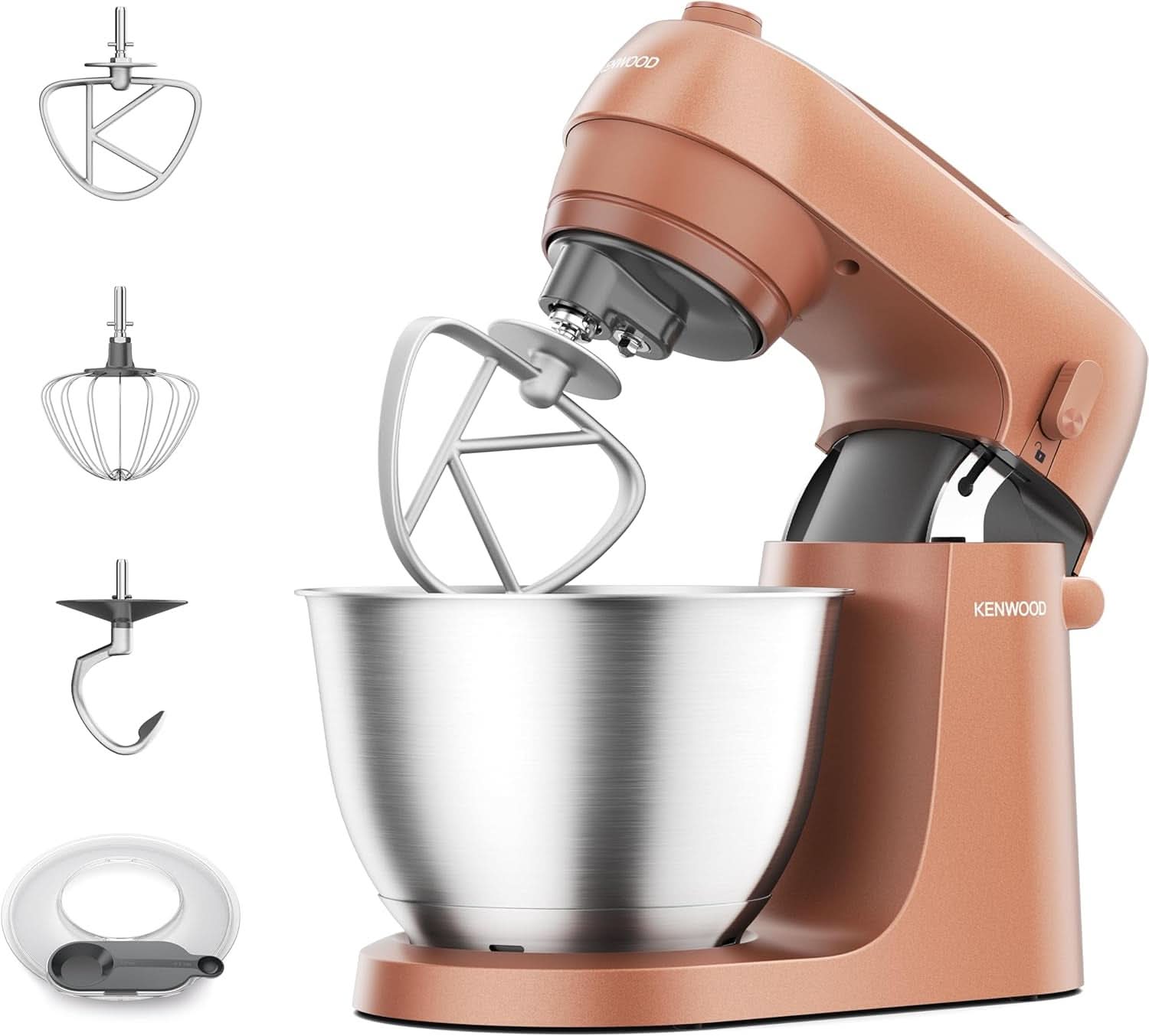 Kenwood Multipro Go FDP22.130GY, Kompakt-Küchenmaschine Nur 30Cm Hoch, Zum Schneiden, Reiben, Pürieren Und Teig Kneten, Express-Serve, 1,3 L Arbeitsbehälter, 650 W, Blau Mother and Child Naty Shop Rot Küchenmaschine