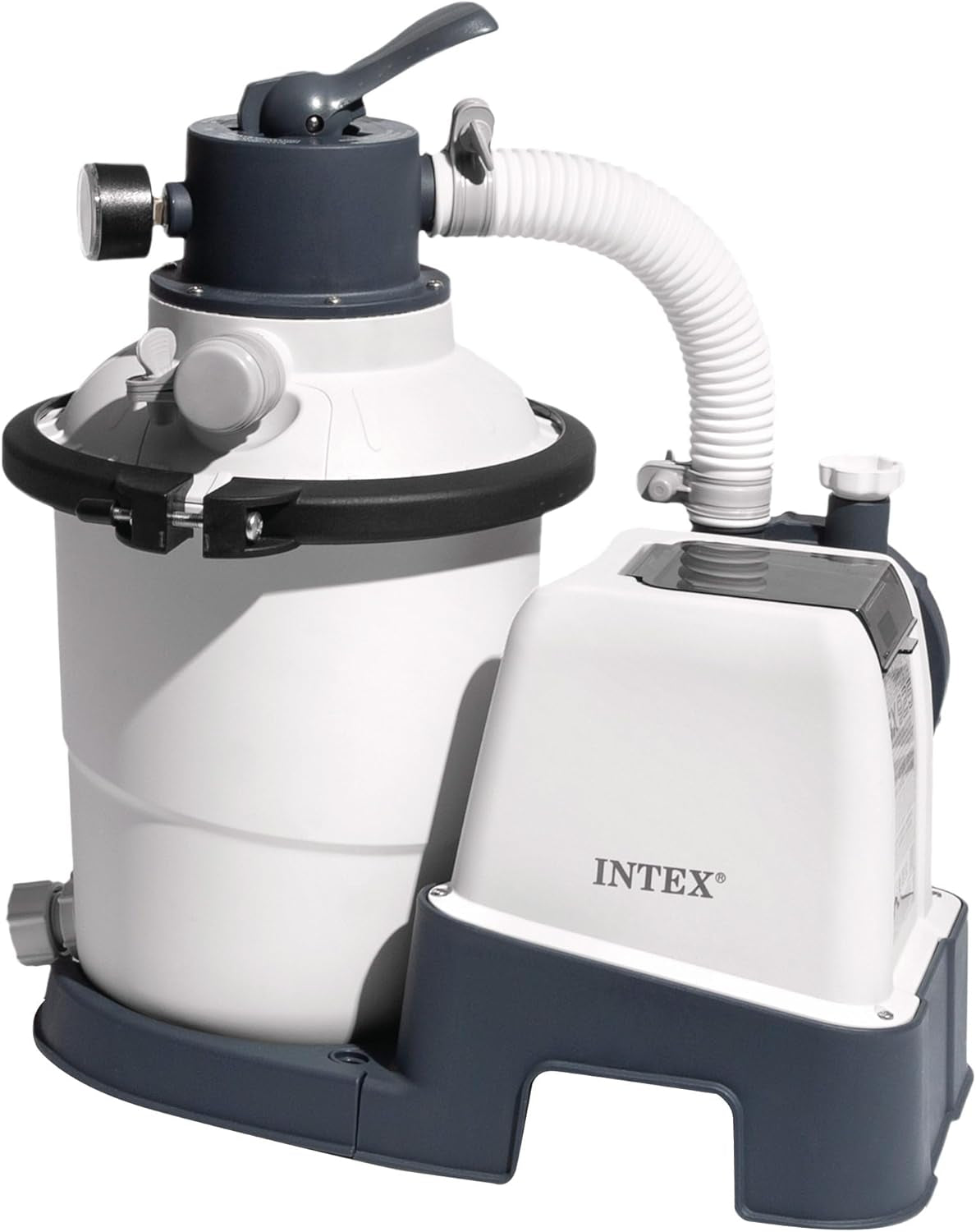Intex 26642 Krystal Klar sandfilterpumpe med RCD, vandgennemstrømning 3500 l/t, systemflow 2000 l/t, plast, hvid