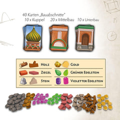 KOSMOS 682156 Red Cathedral, Builders of the Tsar, Strategispil med speciel terningmekanisme, Brætspil for 1-4 spillere i alderen 12+, Spil for feinschmeckere