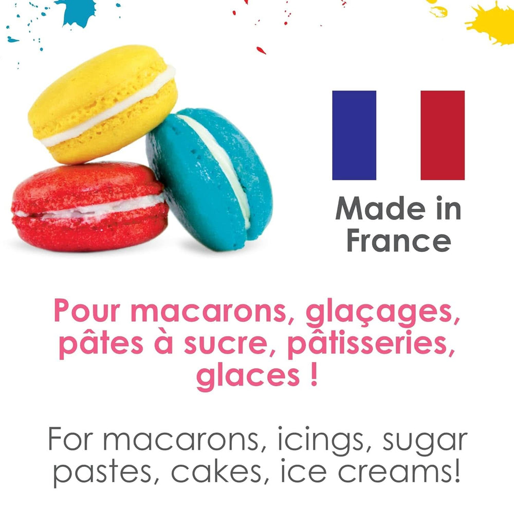 ScrapCooking, sæt med 3 pulveriserede madfarver - rød, gul, blå, 3 x 5 gram Naty Shop