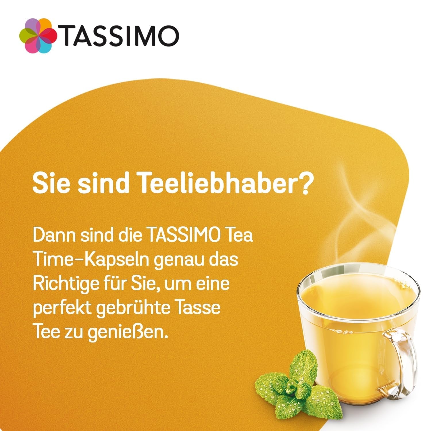 Capsule Tassimo Tea Time Ceai verde cu mentă, 5 x 16 paduri, 80 capsule de ceai