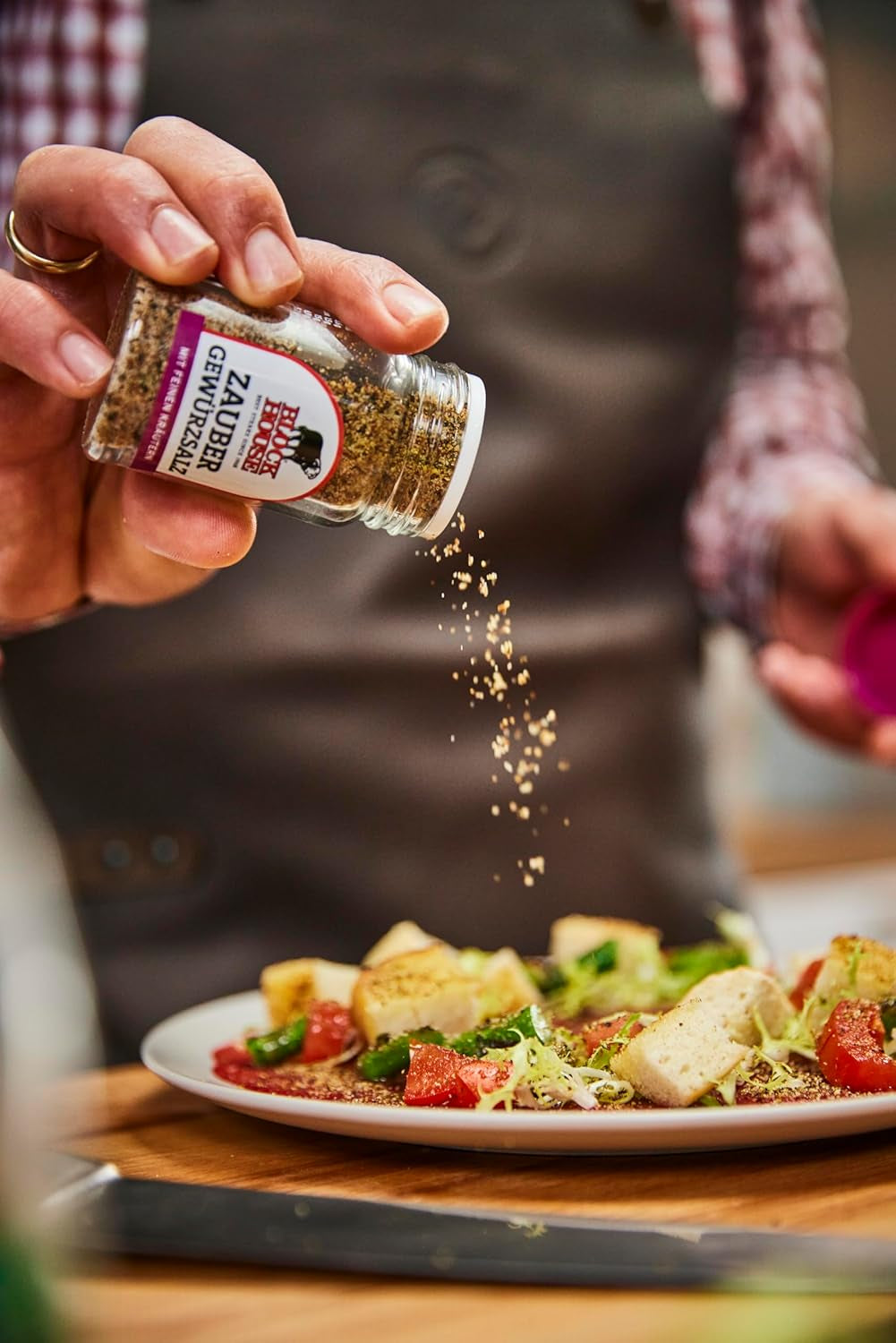 Block House Zaubergwürzsalz, Gewürzmischung für Fleisch, Fisch og Gemüse i Restaurantqualität, 280g Dose mit Streuaufsatz