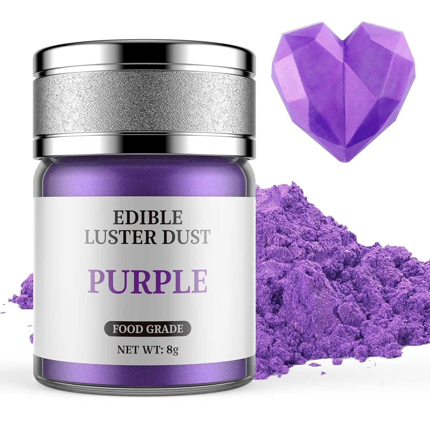 Glitter alimentar, 8 grame Glitter Naty Shop Violet