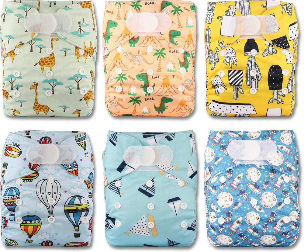 Littles og Bloomz genanvendelig ble FLV2-0602, standard krog og løkke lukning, 6 bleer