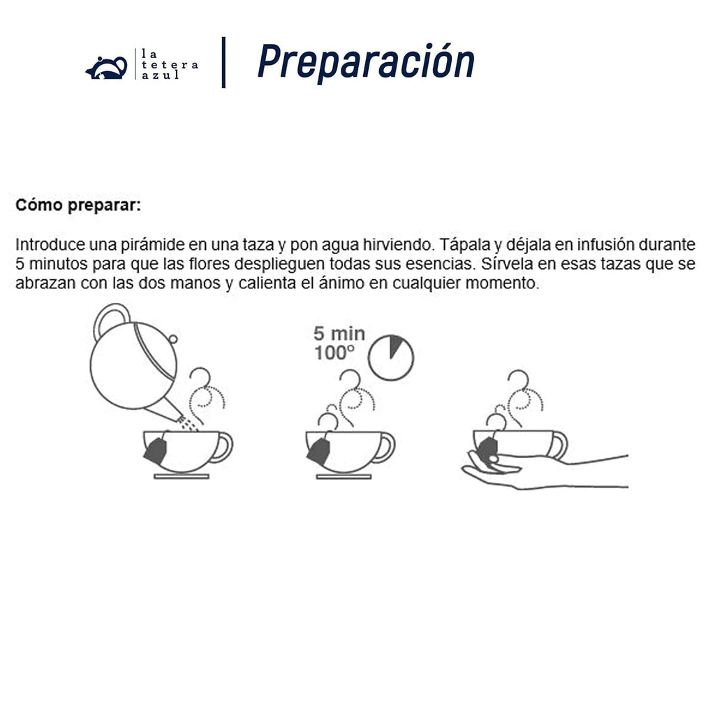 LA TETERA AZUL Infuzie ecologică de ghimbir și lămâie. Ceai bio pentru slăbit în piramide. Ghimbir și lămâie. 20 piramide.