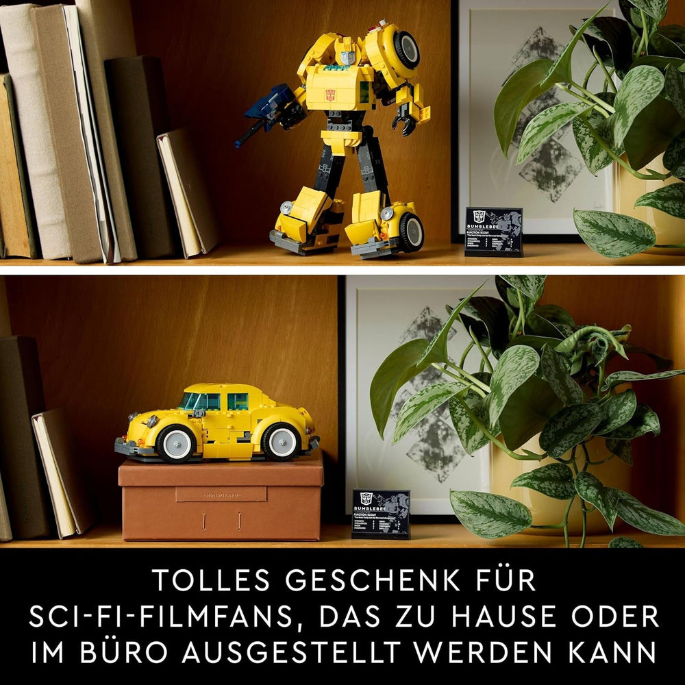LEGO Icons Transformers Bumblebee, voksen samleobjekt robot actionfigur, filmbyggesæt til science fiction fans, kan forvandles til en bil, eventyrlegetøj 10338 byggesæt Besuche den LEGO-Store