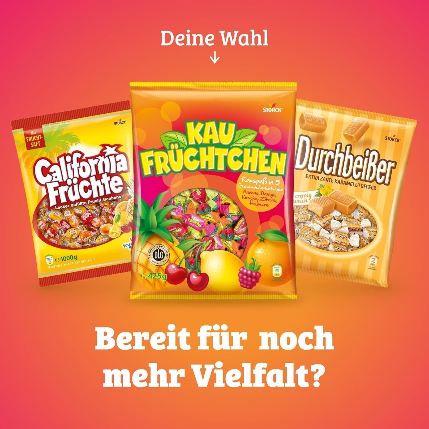 Kaufrüchtchen – 1 x 425G – karameller med fem frugtsmag Naty Shop