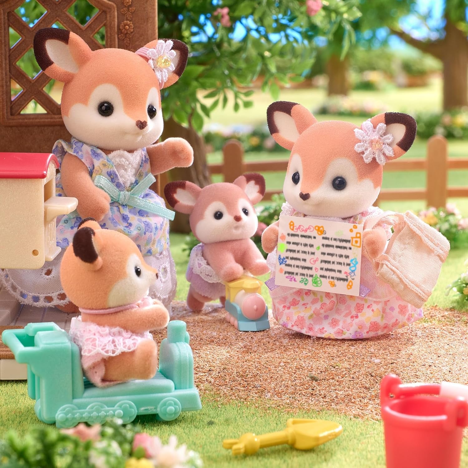 Sylvanian Families 5800 Gemeni Cerbi, Set de joacă cu Figurină Animal, Figurine Animale de Pădure, Jucărie pentru Copii cu Vârsta de 3 Ani și Peste