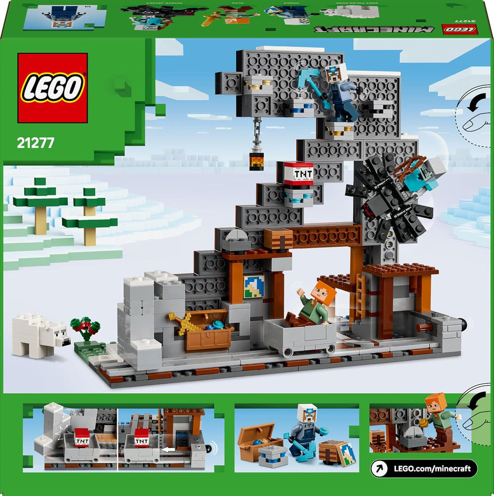 LEGO Minecraft Die Spitzhackenmine - Interaktive Spielzeug für Kinder - Alex, Minenarbeiter og Stray Spinnenreiter Figuren - Sammelbares Gamer Geschenk für Jungen & Mädchen ab 8 Jahren - 21277
