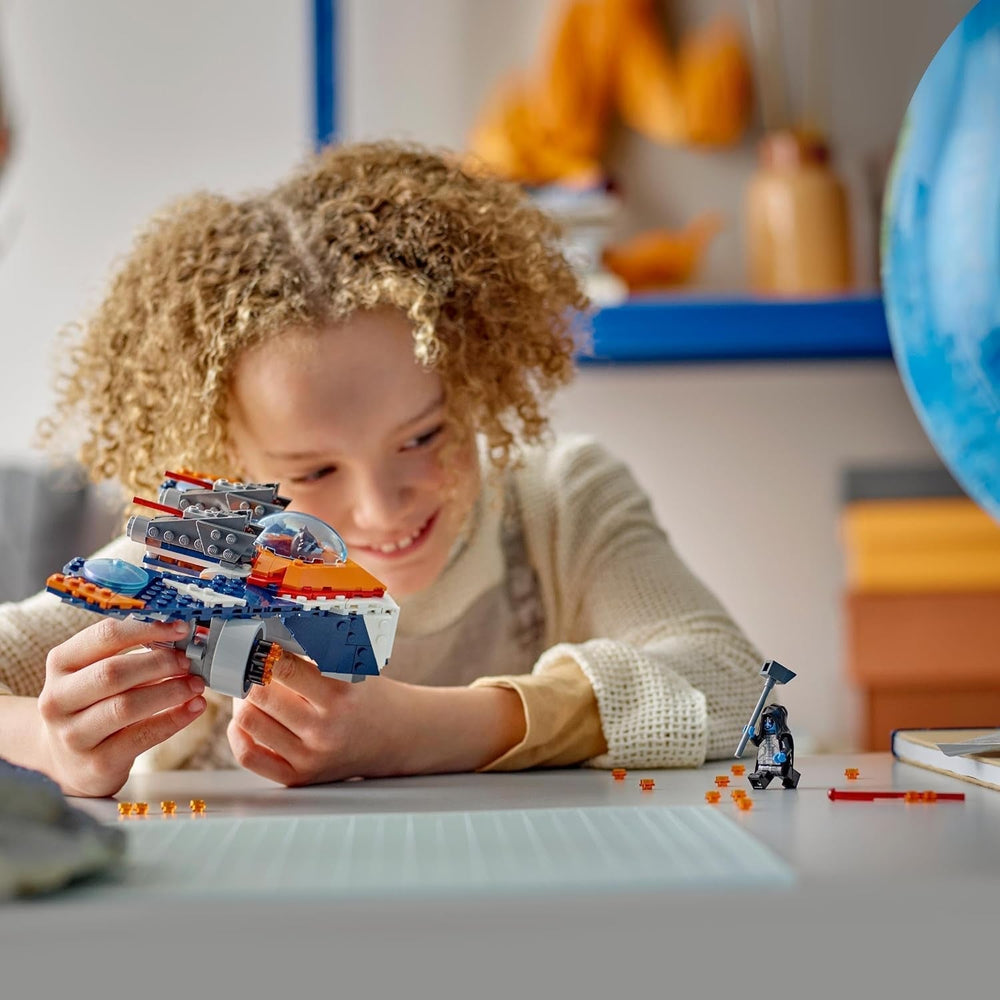 LEGO Marvel Rockets Rumskib vs. Ronan bygbart rumskibssæt Guardians of the Galaxy Superheltefigur Legetøjsgave til drenge og piger 8 år 76278 Byggesæt Besuche den LEGO-Store