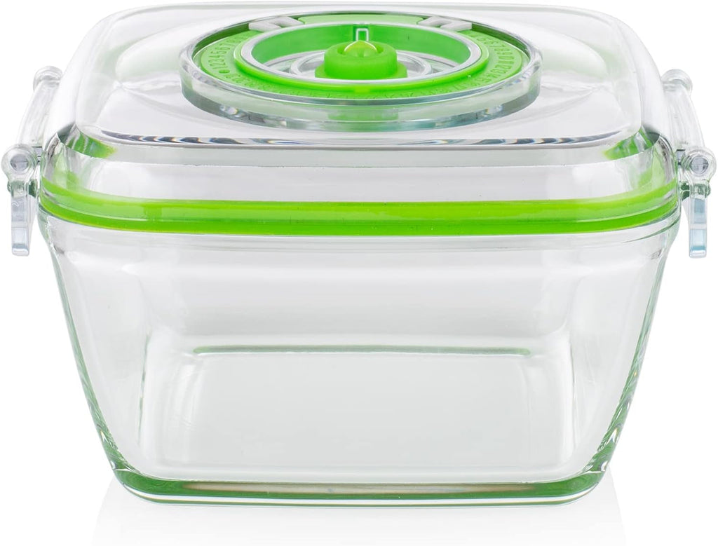 Set de recipiente din sticlă pentru păstrarea alimentelor Princess cu sigilator de vid portabil - inclusiv pompă de vid electrică, cablu de încărcare USB, 2 recipiente pentru gătit și alimente, 2 capace fără BPA, 492985 Cutii depozitare alimente Naty Shop