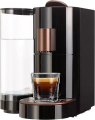 Espressor cu capsule K-FEE TWINS II pentru cafea, ceai și cacao | Espressor pentru cești mari | Încălzire rapidă | Rezervor de apă de 2,3 l | 19 bar | Negru-cupru