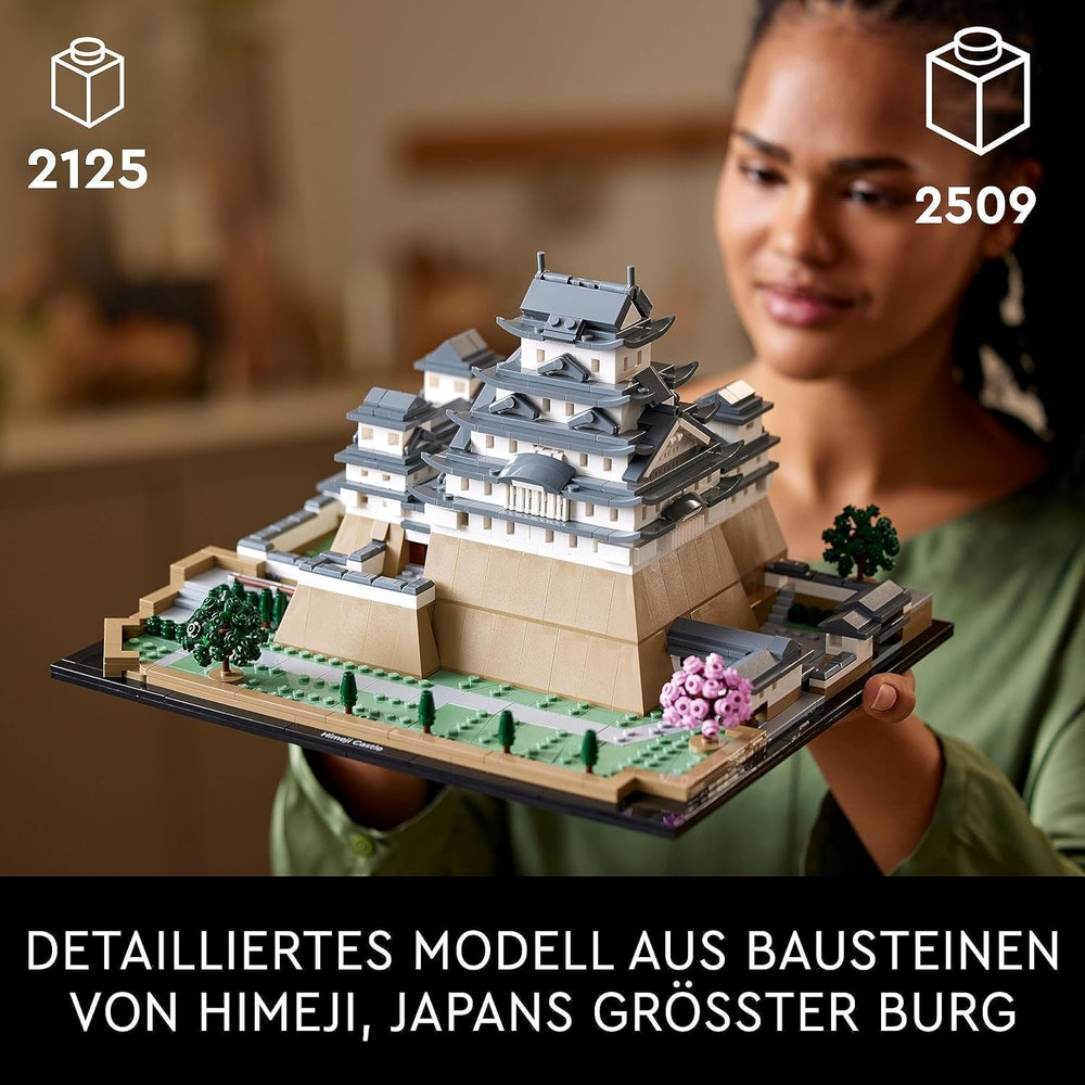 LEGO Architecture Himeji Castle, Voksen Model Kit, Landmark Collection, Creative Gardening and Japanese Culture Fan Set med Cherry Blossom Tree, Gave til ham og hendes 21060 byggesæt Besuche den LEGO-Store