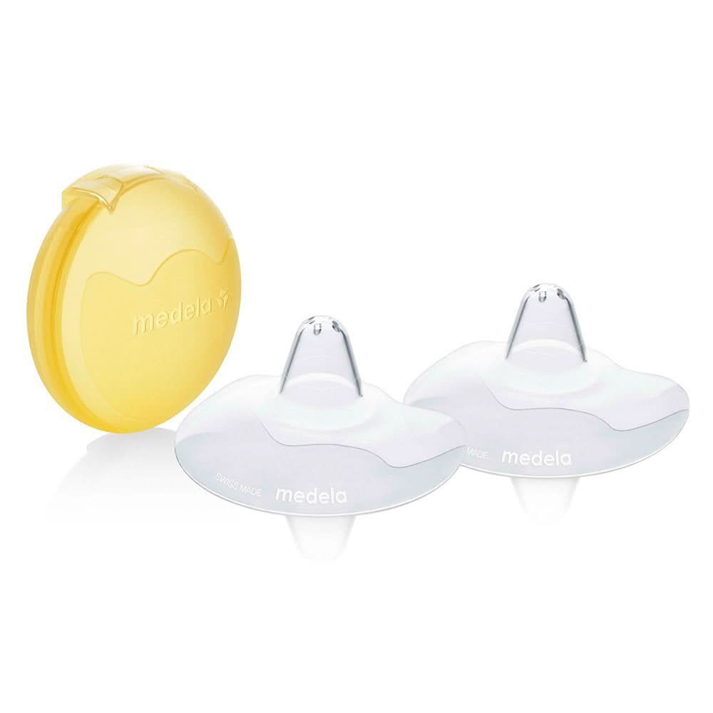 Medela Kontakt Brusthütchen – Bpa-Frei – Aus Ultradünnem, Weichem Silikon – Inklusive 2 Brusthütchen Und Etui – 20 Mm, Medium Tilbehør Mad og Amning Baby Naty Shop L