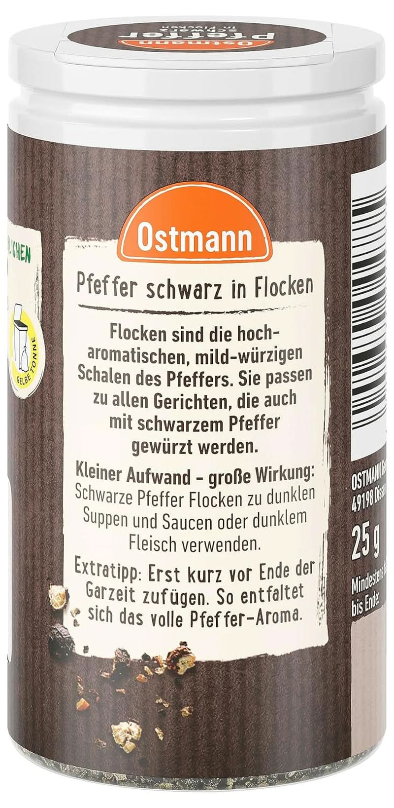 Ostmann - Sort peberflager, 25 gram Condimente Naty Shop
