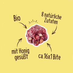 HAFERVOLL Minis Raps og Banan 8x 65g - Certificeret økologisk, med honning, uden tilsat sukker, perfekt til deling