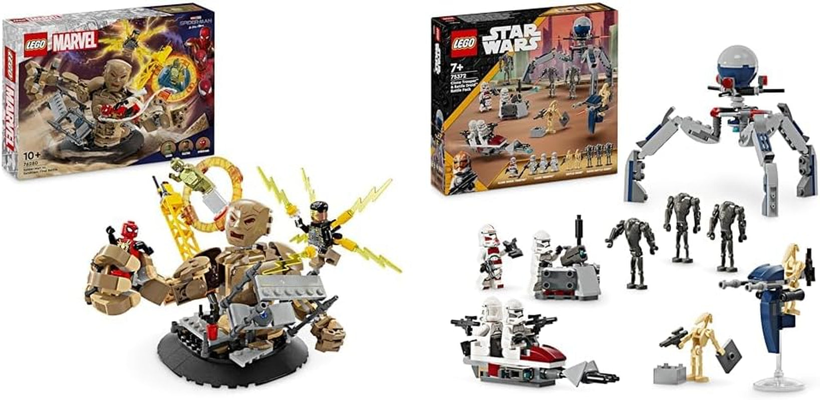 LEGO Marvel Spider-Man vs. Sandman: Showdown Superheltelegetøj med figurer inklusive firben og elektrorollespil Byggelegetøj Gave til actionentusiast drenge og piger 76280 byggesæt Beuche den LEGO-Store Clone Trooper Battle Pack