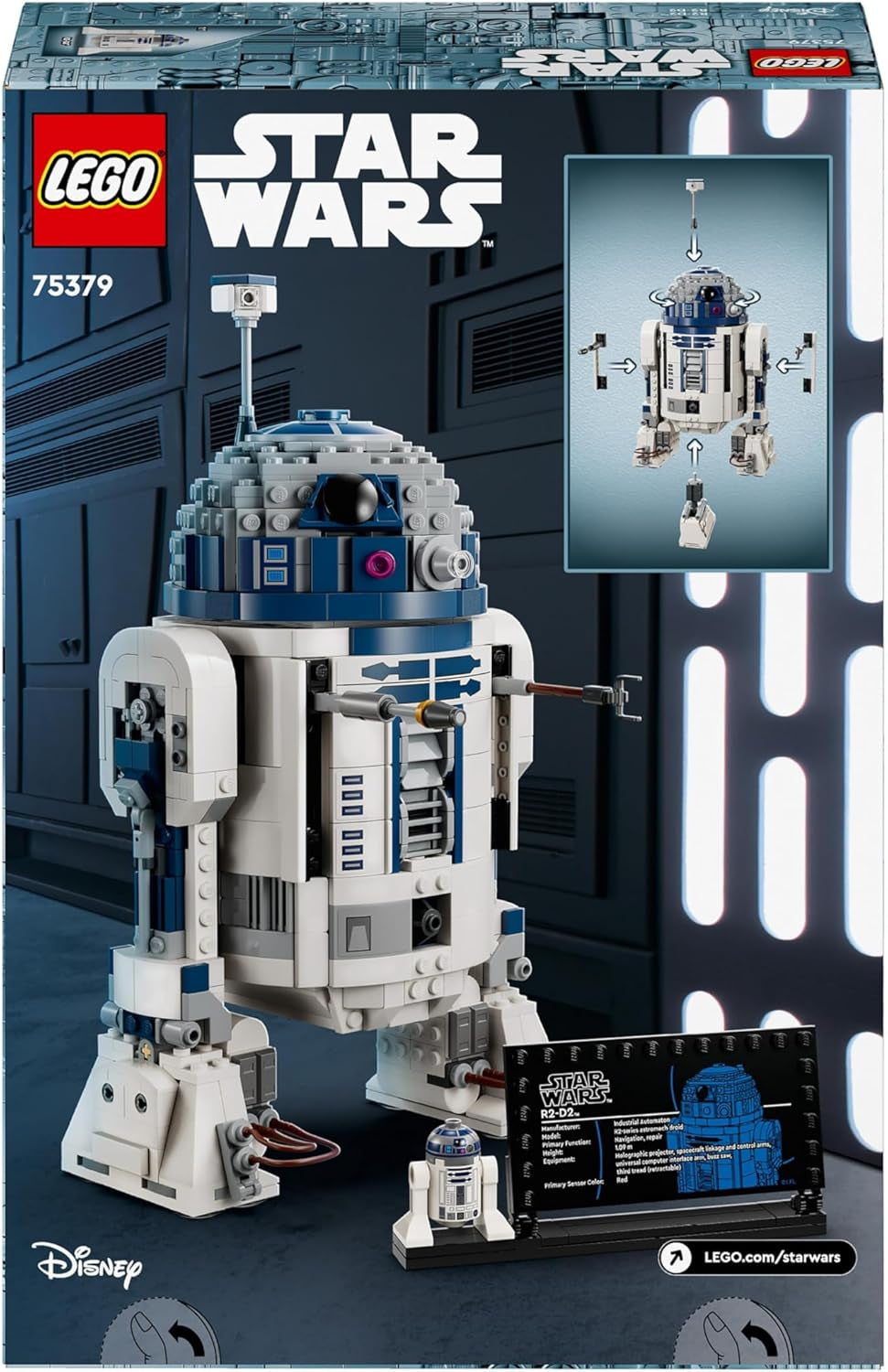 LEGO Star Wars R2-D2 modelsæt til børn, drenge og piger, byggbar droidfigur med Darth Malek 25 års jubilæums minifigur og dekorationstallerken, samling gaveidé 75379 Byggesæt Besuche den LEGO-Store