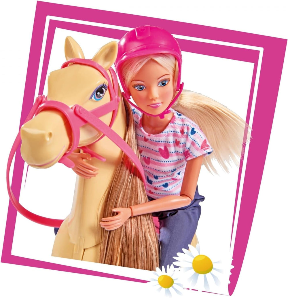 Simba 105730939 - Steffi Love Ridetur, I ridedragt, Med 2 heste, Fuldleddet dukke, Påklædningsdukke, 29cm, Til børn fra 3 år og opefter Dukker Naty Shop