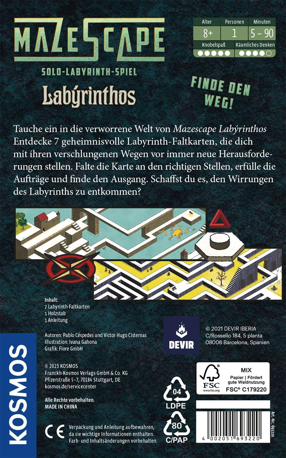 Kosmos Mazescape Labyrinth: Spil