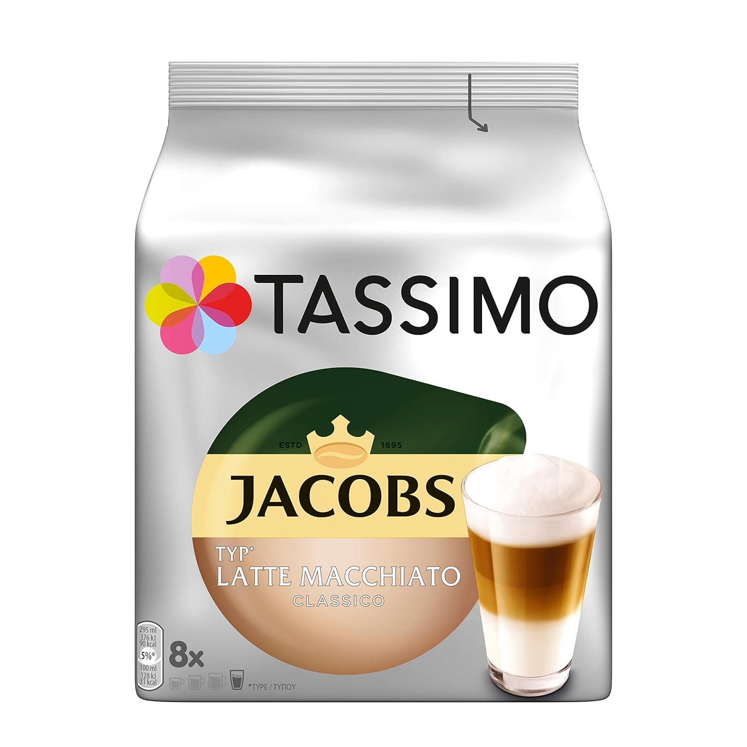 Tassimo Kapseln Probierbox, Vielfaltspaket, 64 Pads, 5 Sorten