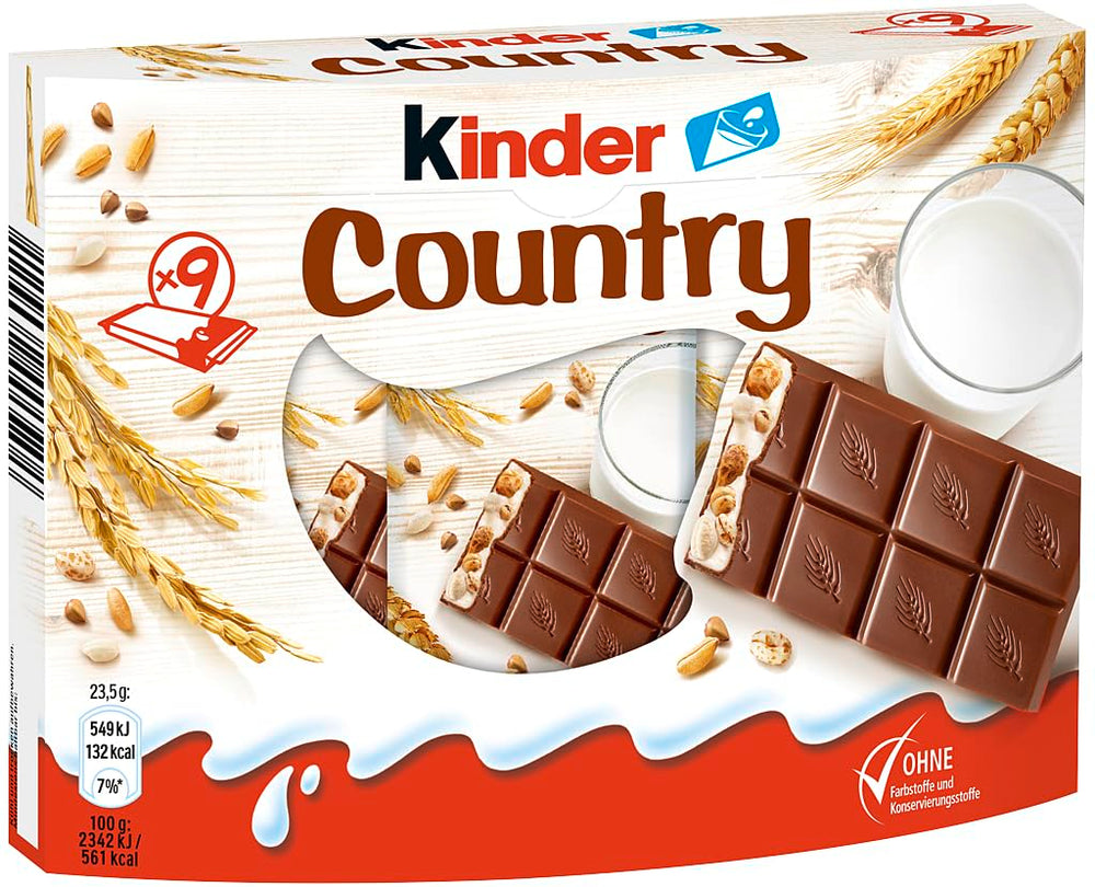 Kinder Country barer, 9 barer, 212 g