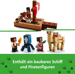 LEGO Minecraft Piratskibet Voyage Blæksprutte- og kamelpiratfigur Legetøjsskibsbygning Rollespilsgave til drenge og piger 8 år 21259 Byggesæt Besuche den LEGO-Store