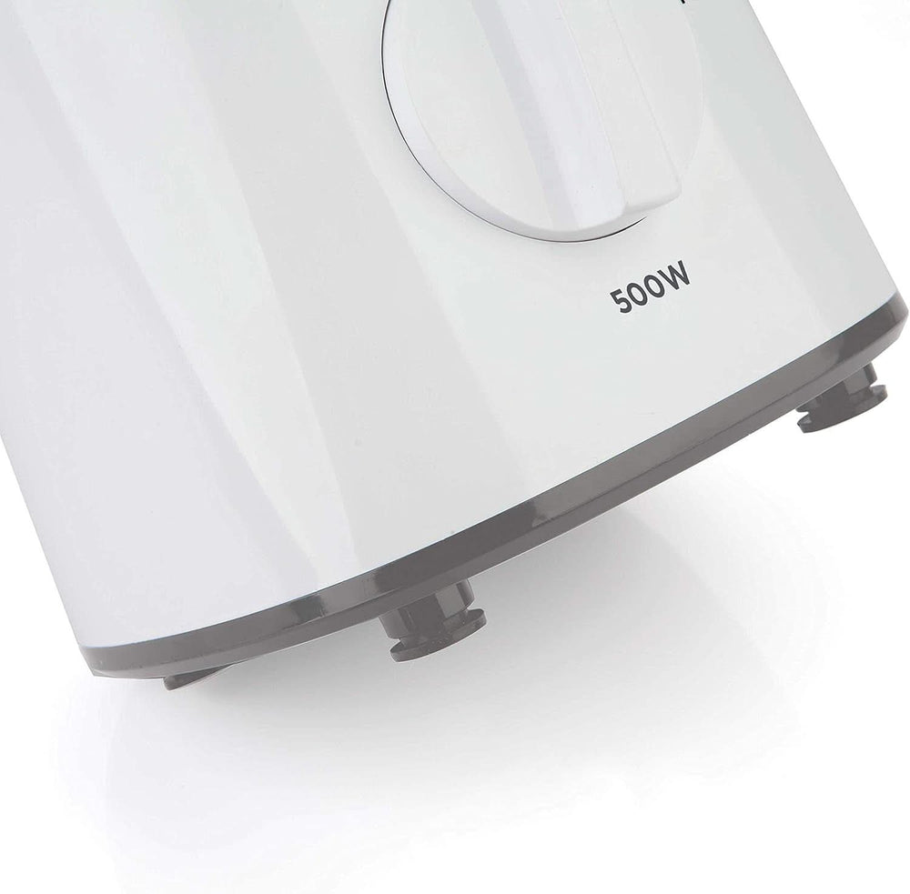 BLACK+DECKER Stand mixer | 500W | 2 hastigheder | Pulsfunktion | Glaskrug | 1,5L | Edelstahlmesser Mit 4 Klingen | Herausnehmbar Und Leicht Zu Reinigen | Weiß Und Grau Kitchen Naty Shop