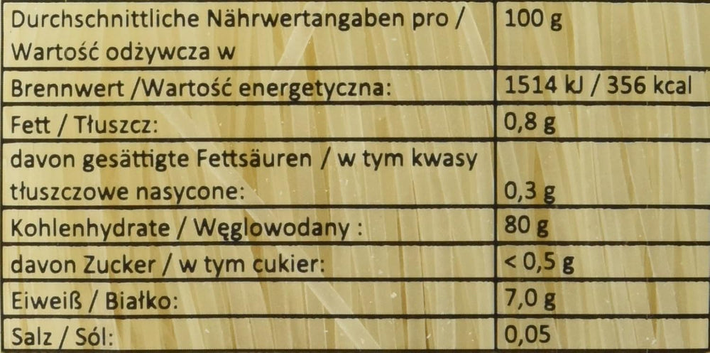 Risnudler - Thai, 1 mm brede risbåndsnudler, lavet af rismel - 17 x 400 g