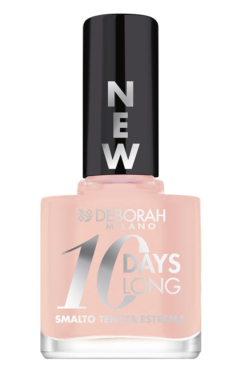 Milano neglelaksæt til at styrke skøre og hævede negle, 9,5 ml og neglelak 10 Days Long N.882 Nude Rose, langtidsholdbar glanseffekt, 11 ml