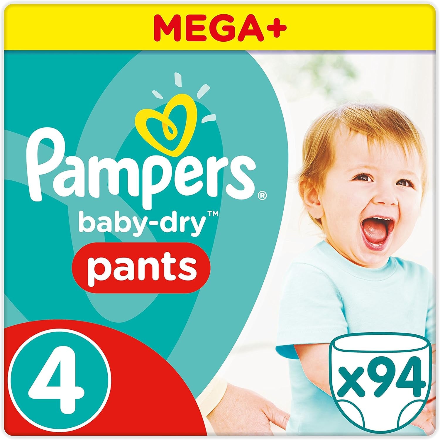 Pampers (gammel version), trusser, str. 4, 9 kg-15 kg, trepakning (1 x 88 bleer)