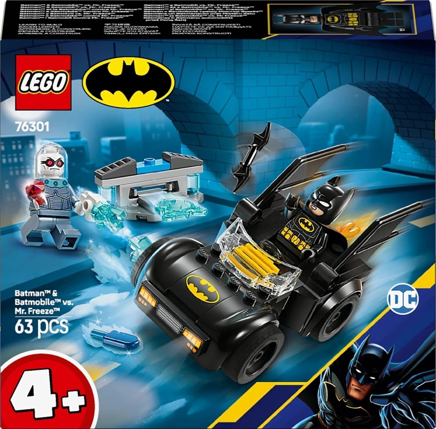 LEGO DC Batman: Batman & Batmobile vs. Mr. Freeze - Superhelte billegetøj med 2 minifigurer - Isskyder med ildelementer - Gave til drenge og piger fra 4 år 76301 Byggesæt Besuche den LEGO-Store