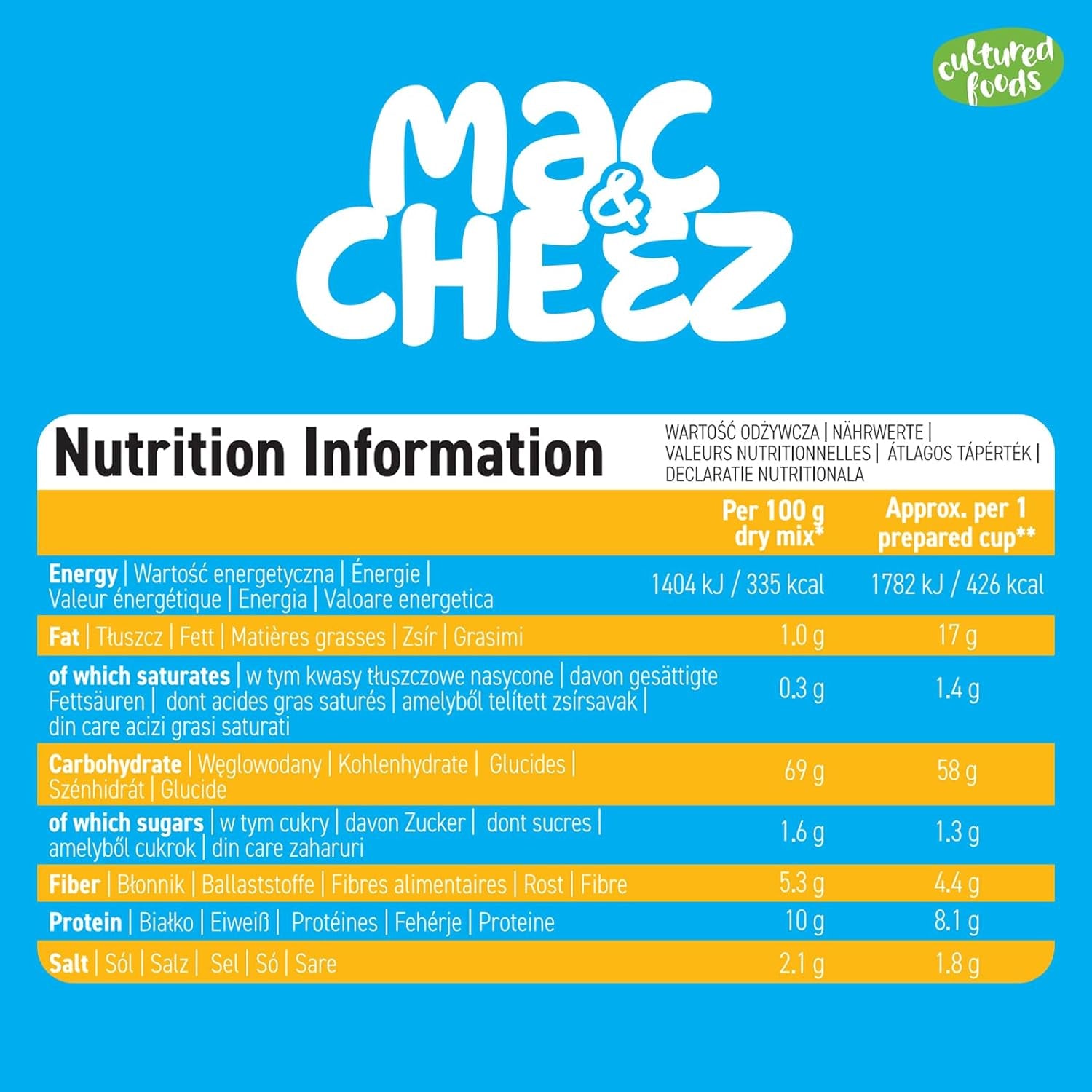 Cultured Foods Vegansk 3-er sæt Vegan Mac And Cheese, Gouda Sauce, Cheddar Sauce, Laktosefrei Glutenfrei MAC & CHEEZ CHEATCHEEZ