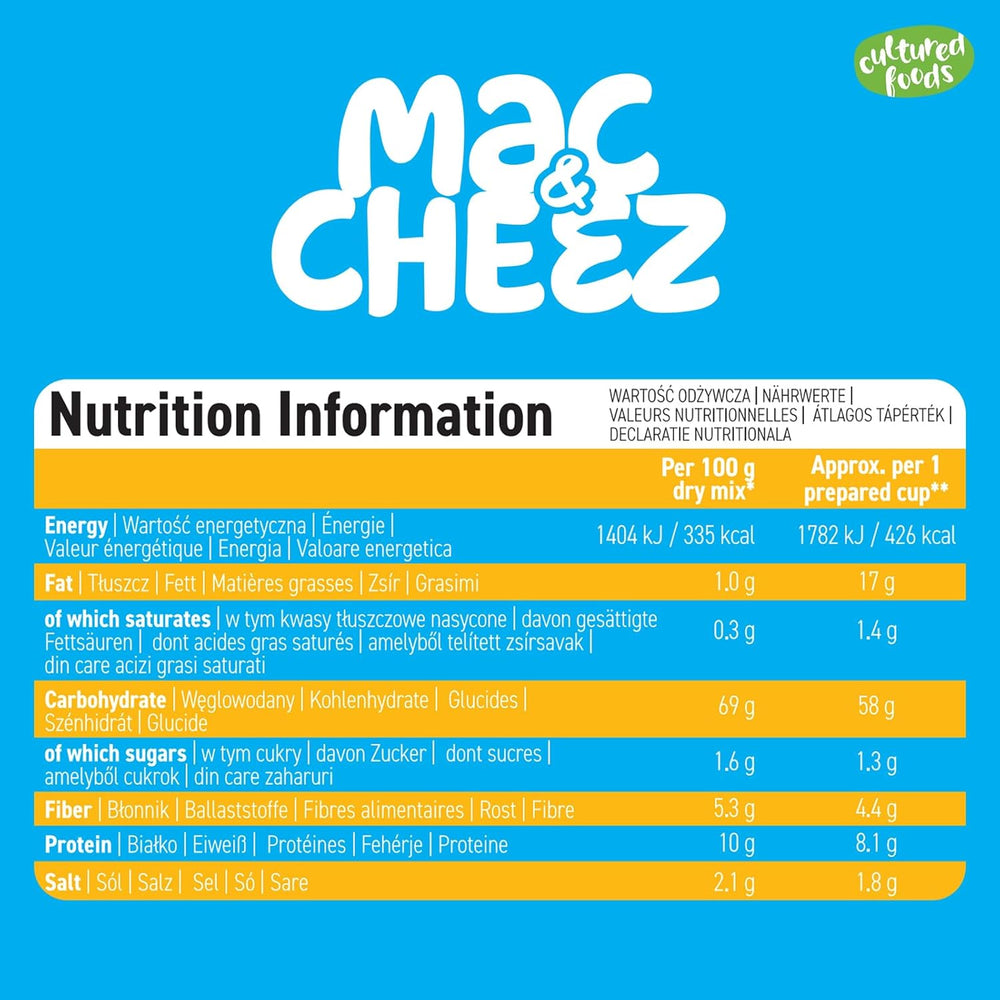 Cultured Foods Vegansk 3-er sæt Vegan Mac And Cheese, Gouda Sauce, Cheddar Sauce, Laktosefrei Glutenfrei MAC & CHEEZ CHEATCHEEZ