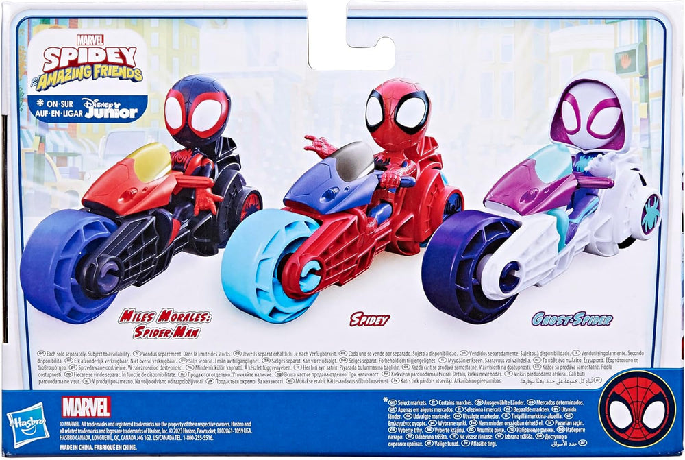 SPIDEY og HANS FANTASTISKE VENNER Marvel Spidey Motorcykelfigurlegetøj til drenge og piger fra 3 år og opefter Actionfigurer Naty Shop