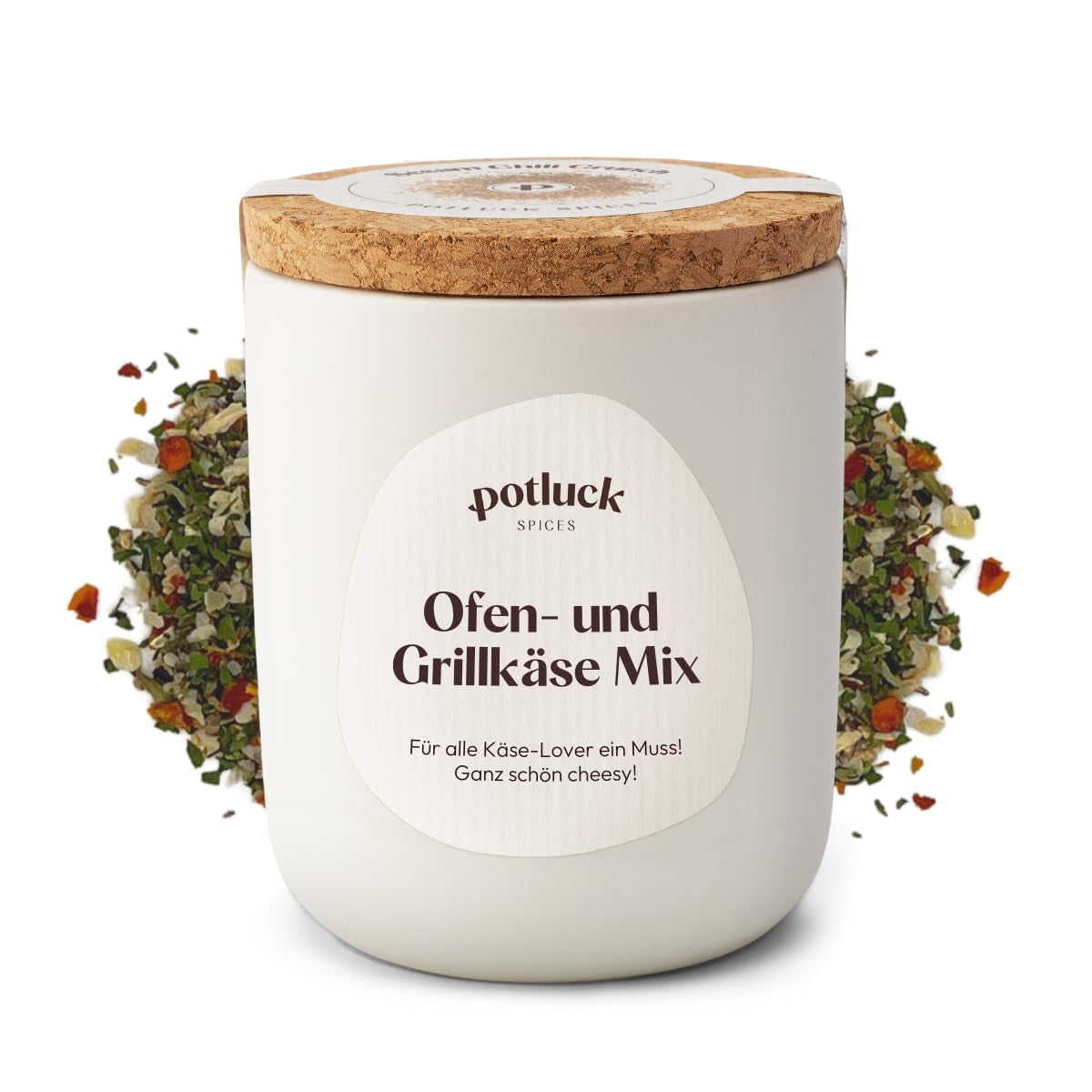 Potluck | Feta Gewürz | Gewürzmischung im Keramiktopf | 50 g | Mit natürliche indholdsstoffer
