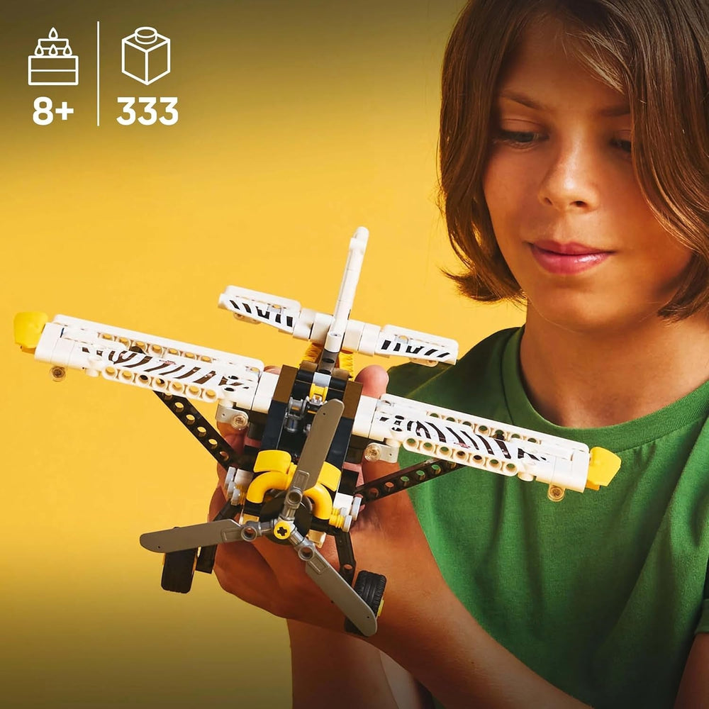 LEGO Technic Propel Fly byggelegetøj til børn Gave til drenge og piger 8 år gamle 4-cylindrede stempelmotor Roterende propel Flymodel 42198 Byggesæt Besuche den LEGO-Store