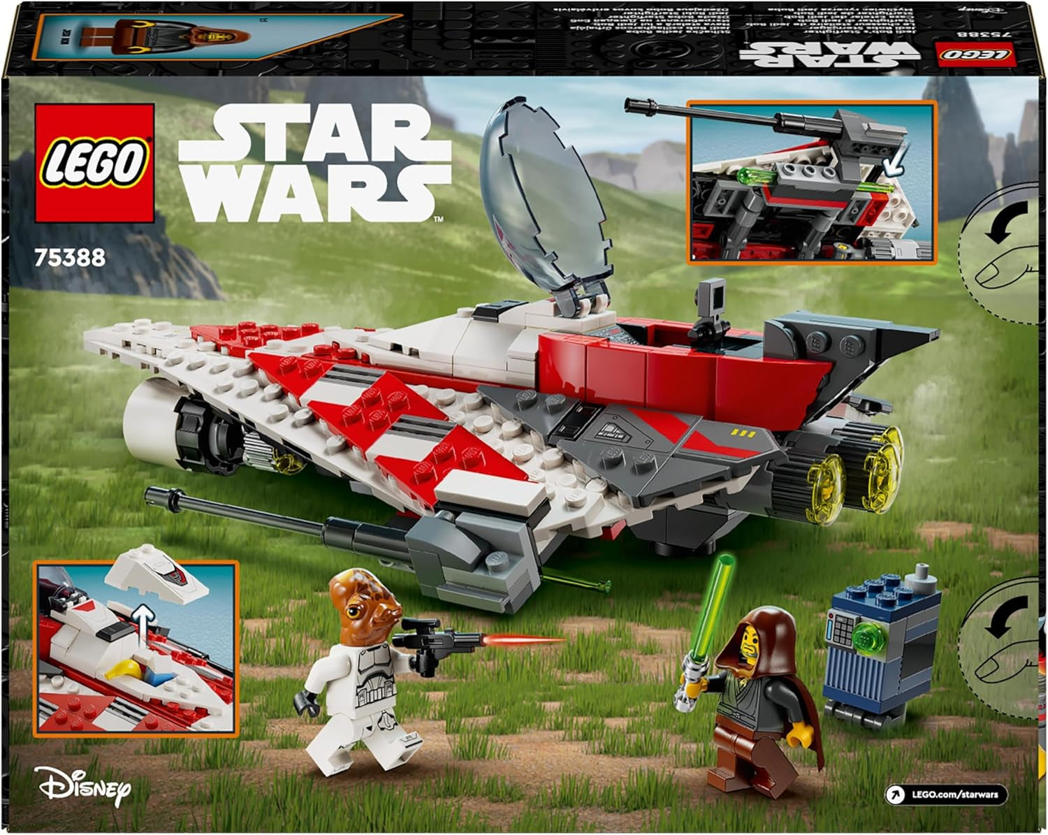 LEGO Star Wars Jedi Bobs Starfighter byggelegetøj Starship Legetøjsklodser Populær karakter Fødselsdagsgave til drenge piger og alle fans over 8 år 75388 byggesæt Beuche den LEGO-Store