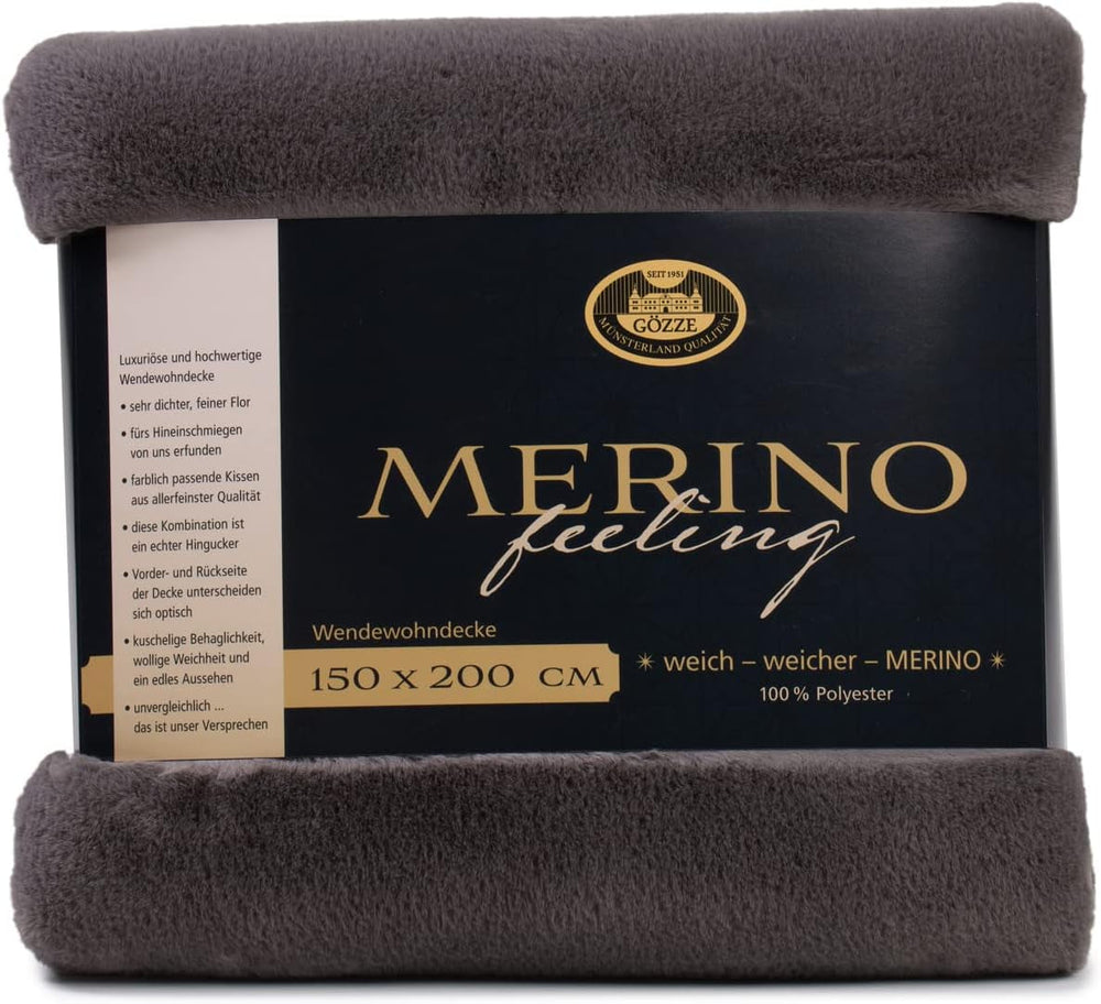 Gözze - Komfortabelt tæppe, vendbart, høj densitet 600 G/M², 150 X 200 Cm - Mørkegrønne senge og tæpper Besuche den Gözze-Store antracit 150 X 200 Cm