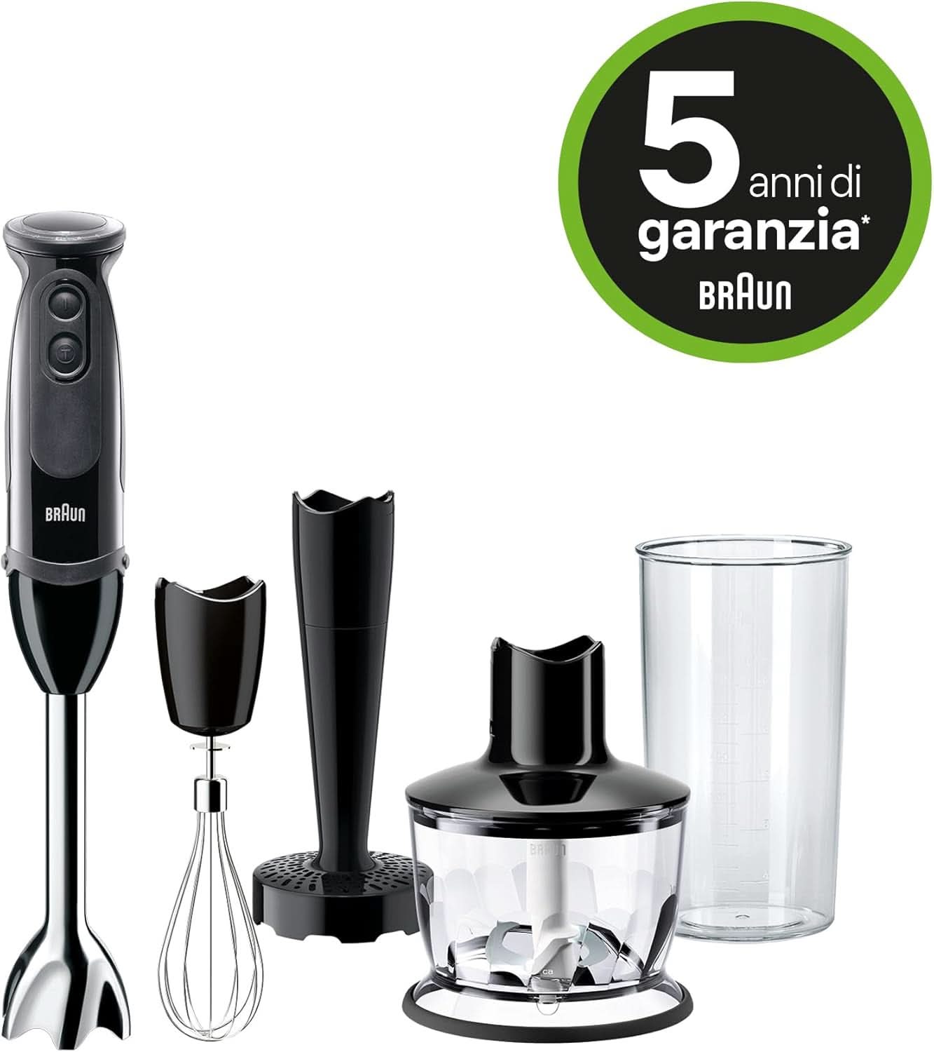 Braun Household Multiquick 5 MQ 5237 BK Standmixer 0,5 L Standmixer Schwarz 1000 W Køkken Naty Shop