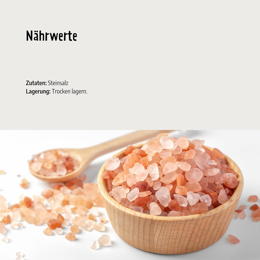 Govinda Kristallsalz - groft (1 kg) | 250 Millionen Jahre alt | Salz aus der Punjab-regionen | 100% naturlig skønhed & ohne Zusätze | Ayurvedisk | Vegansk | Ideel til saltmøllen