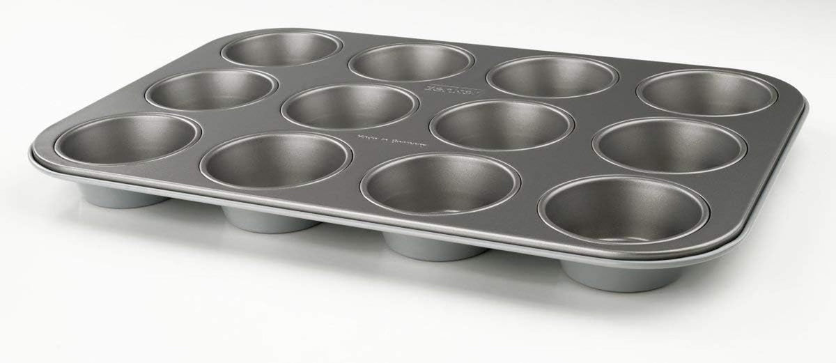 Muffinform Zenker med 12 bageforme (Ø 7 cm), til muffins og cupcakes, mål: 38,5 x 26,5 x 3 cm Bageforme og plader Naty Shop