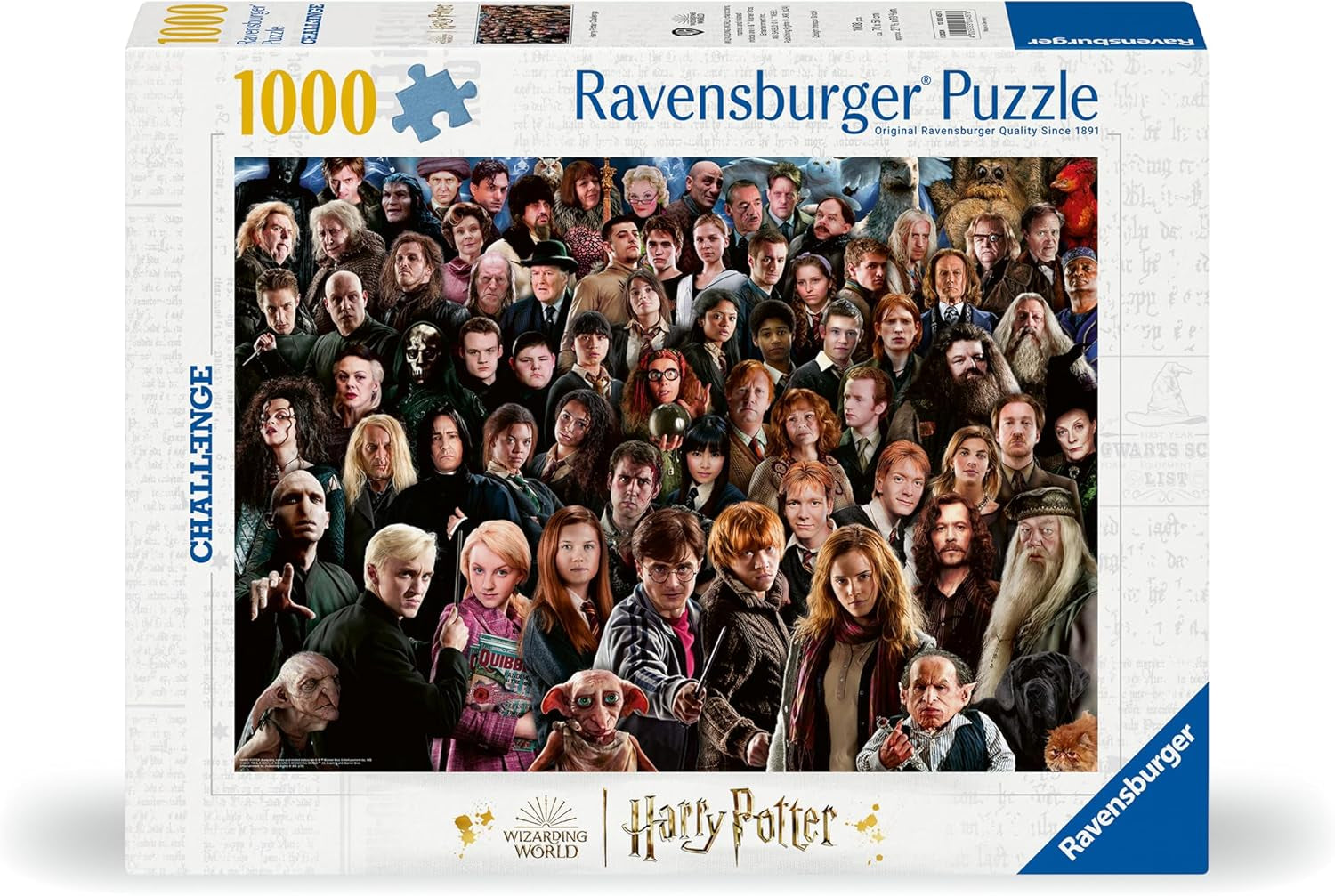 Ravensburger Harry Potter 1000 brikker puslespil 12000457 - Over 70 figurer fra troldmandsverdenen på Hogwarts i ét puslespil for voksne og børn i alderen 14+ Puslespil Naty Shop